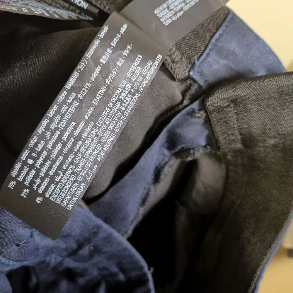 Zara Mens Pants Size XL Navy Blue Fly Jean NWT Future Skinny Leg - Picture 9 of 9